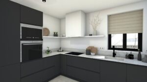 Inicio 14 Cocina Blanco y Negro